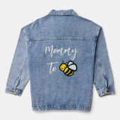 Moederschaft Bij Baby Shower Trouw Denim Jacket (Achterkant)