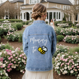 Moederschaft Bij Baby Shower Trouw Denim Jacket