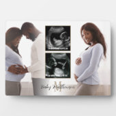 Moederschap 4 foto's Bekledingsmonogram Initiaal Fotoplaat (voorkant)