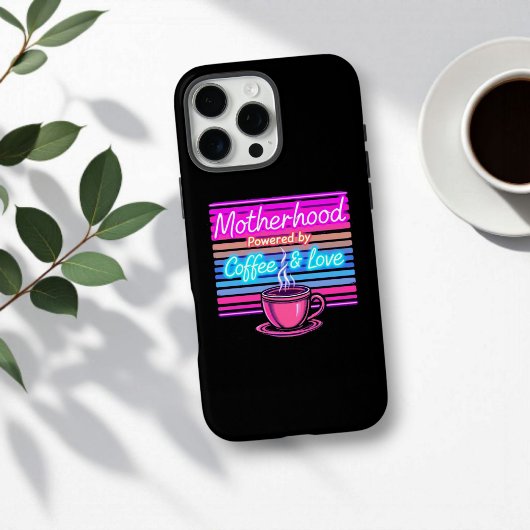 Moederschap aangedreven door koffie | Grappige Moe Case-Mate iPhone Case