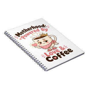 Moederschap Aangedreven Door Liefde En Koffie Grap Notitieboek