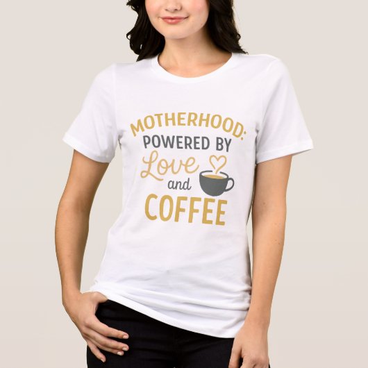 Moederschap: aangedreven door liefde en koffie - l Tri-Blend shirt (Voorkant)