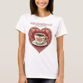 Moederschap: aangedreven door liefde en koffie - v t-shirt (Voorkant)