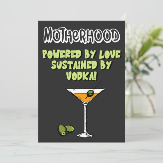 Moederschap aangedreven door Liefde in stand gehou Feestdagenkaart (Staand voorkant)