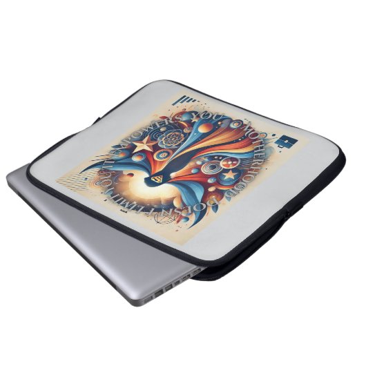 Moederschap AI kunst Laptop Sleeve (Voorkant onderkant)