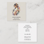 Moederschap Bloom Doula Verloskundige Borstvoeding Vierkante Visitekaartje (Voorkant / Achterkant)