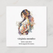 Moederschap Bloom Doula Verloskundige Borstvoeding Vierkante Visitekaartje (Voorkant)