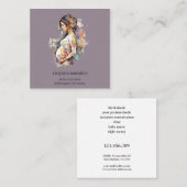 Moederschap Bloom Doula Verloskundige Borstvoeding Vierkante Visitekaartje (Voorkant / Achterkant)