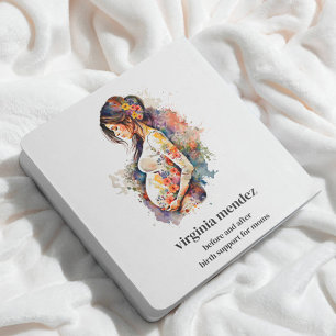 Moederschap Bloom Doula Verloskundige Borstvoeding Vierkante Visitekaartje