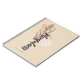 Moederschap Boho Bloem Naam Script Ontwerp Notitieboek (Linkerzijde)
