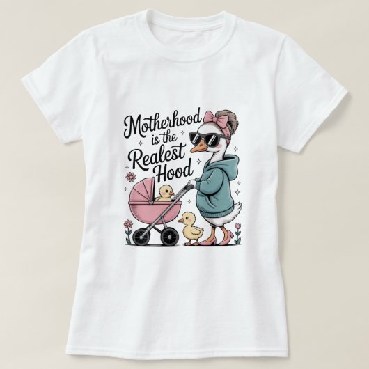 Moederschap Echtste Hood Eend Moeder Funny T-Shirt (Design voorkant)