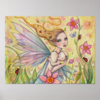 Moederschap Fee en Baby Fantasie Kunst Illustratie