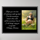 Moederschap Foto prachtig zwangere moeder citaat Poster (Voorkant)