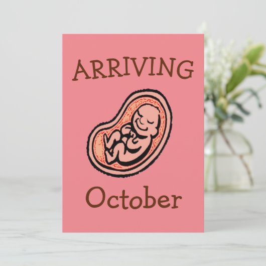 Moederschap, geboorte maand T-shirt Kaart (Staand voorkant)