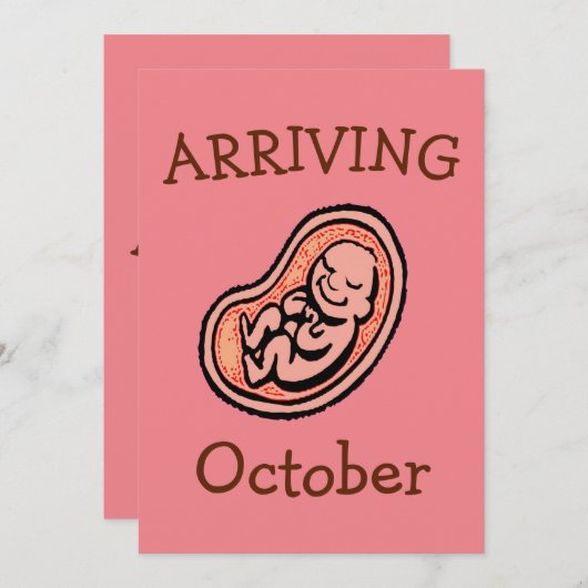 Moederschap, geboorte maand T-shirt Kaart (Voorkant / Achterkant)