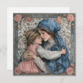 Moederschap gelukzaligheid: lieve letters feestdagenkaart (Voorkant / Achterkant)