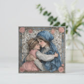 Moederschap gelukzaligheid: lieve letters feestdagenkaart (Staand voorkant)