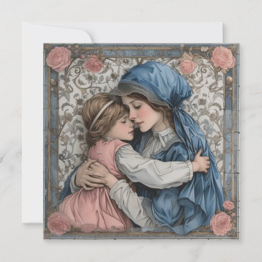 Moederschap gelukzaligheid: lieve letters feestdagenkaart (Voorkant)