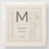 Moederschap Geworteld in Genade Botanische Moeder Stenen Onderzetter (Voorkant)