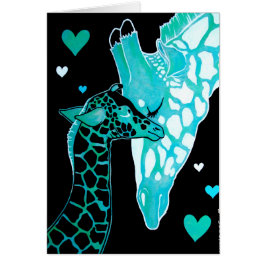 Moederschap: Giraffe Art Card