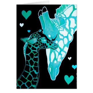 Moederschap: Giraffe Art Card