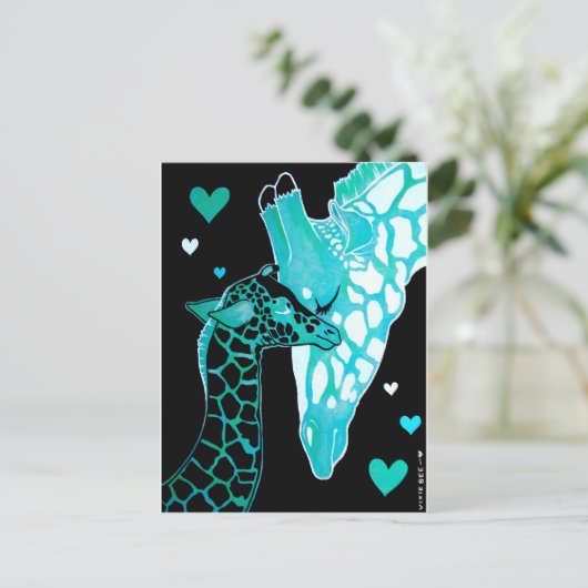 Moederschap: Giraffes Briefkaart (Staand voorkant)