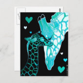 Moederschap: Giraffes Briefkaart (Voorkant / Achterkant)