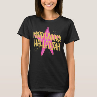 Moederschap Hallelujah Retro Christelijke Moeder T-shirt
