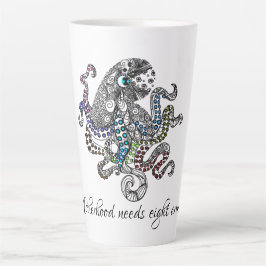 Moederschap heeft acht artsy octopus nodig latte mok