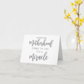 "Moederschap is een wonder" Adoptie/Surrogaatmoede Kaart (Gele Bloem)