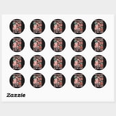 Moederschap is Jam Boho Aardbei Grafisch Moeders Ronde Sticker (Vel)
