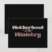 Moederschap is mijn bediening Moeder Moederdag Briefkaart (Voorkant / Achterkant)