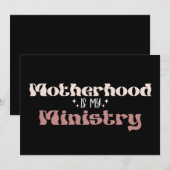 Moederschap is mijn bediening Moeder Moederdag Kaart (Voorkant / Achterkant)