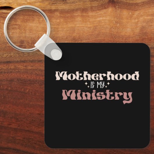 Moederschap is mijn bediening Moeder Moederdag Sleutelhanger (Voorkant)