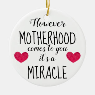 Moederschap komt u echter toe, wonderlijke adoptie keramisch ornament