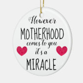 Moederschap komt u echter toe, wonderlijke adoptie keramisch ornament (Links)