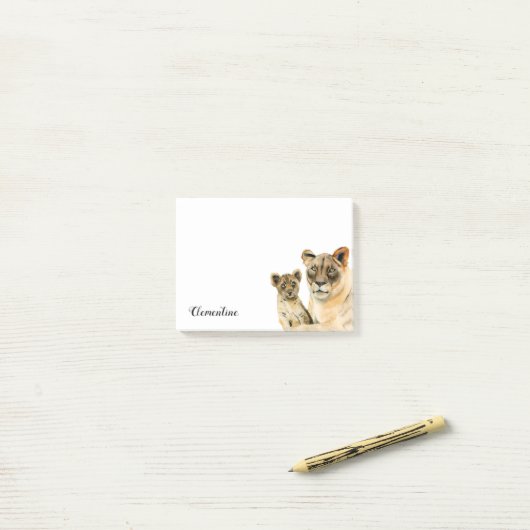 Moederschap | Leeuwen en snijden | Jouw namen toev Post-it® Notes (Op bureau)