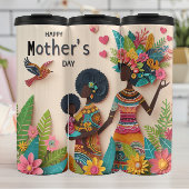 Moederschap: levendig, bloemenfeest, cultureel fee thermosbeker