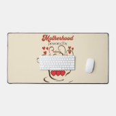  Moederschap Liefde en Koffie met Rode Harten Bureaumat (Keyboard & Muis)