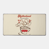  Moederschap Liefde en Koffie met Rode Harten Bureaumat (Voorkant)