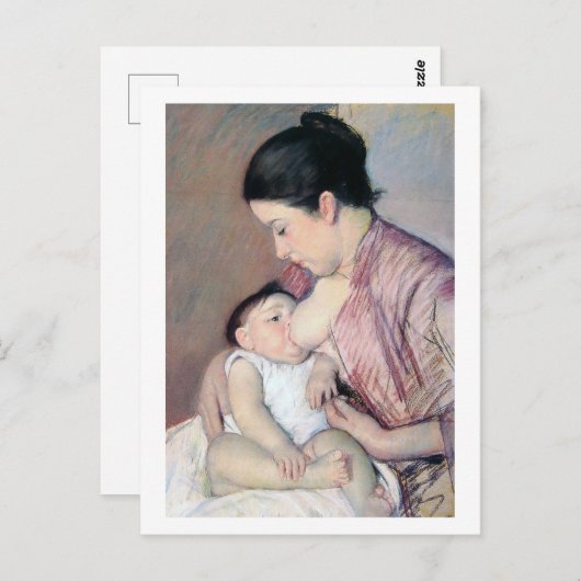 Moederschap, Mary Cassatt Briefkaart (Voorkant / Achterkant)