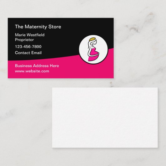 Moederschap Medische Visitekaartjes Trendy Design (Voorkant / Achterkant)
