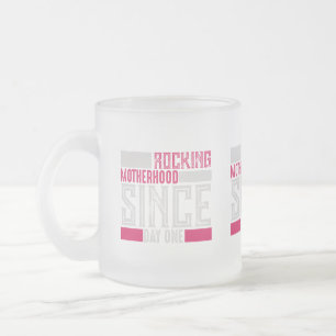 Moederschap met trots Pink Blok Typografische Mok