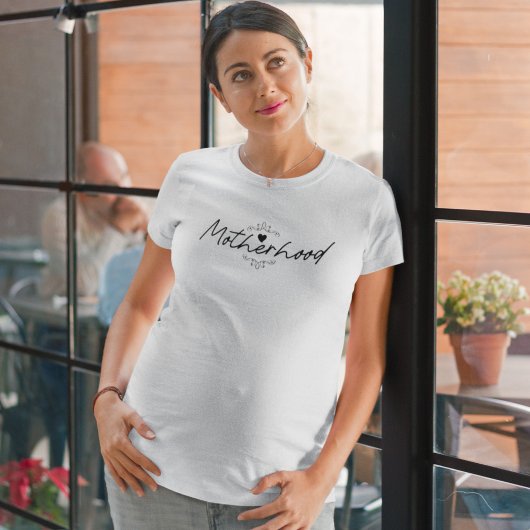 Moederschap moderne en elegante moederdag t-shirt