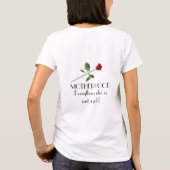 Moederschap Moeder Mam Rood Rozencitaat T-shirt (Achterkant)