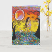 Moederschap Originele Kunst Moederdag Kaart (Gele Bloem)