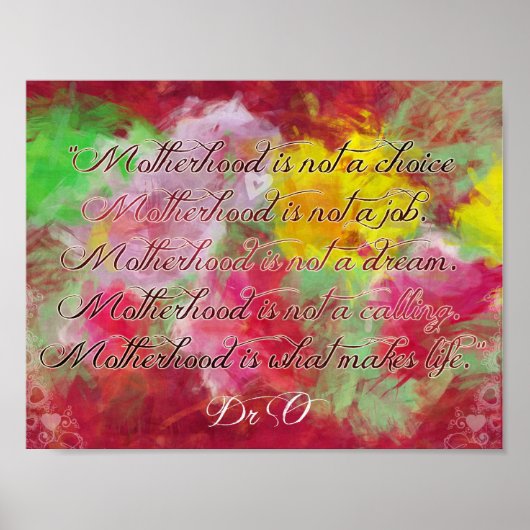 Moederschap Poster door 3SqMeals (Voorkant)