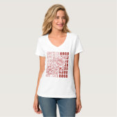 Moederschap Shirt  Roos Rode Tattoo Floral (Voorkant volledig)