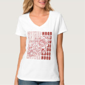 Moederschap Shirt  Roos Rode Tattoo Floral (Voorkant)