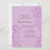 Moederschap Silhouette Pink Baby shower Uitnodigin Kaart (Achterkant)